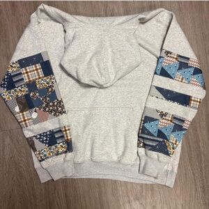 Abercrombie & Fitch Quilted Patchwork Soft A F Fleece Hoodie Men's Tall Women's